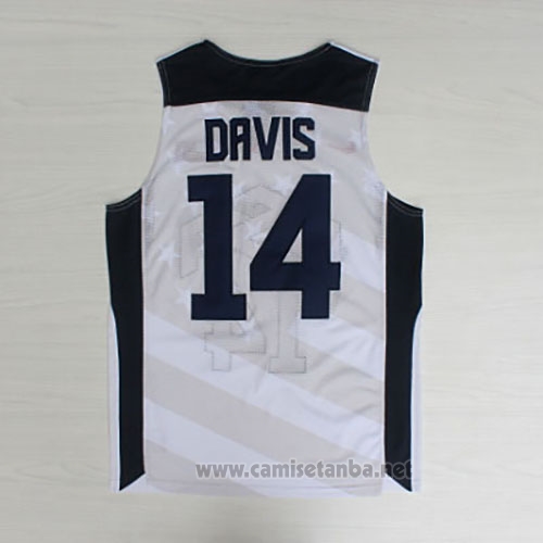 Camiseta USA 2012 Anthony Davis #14 Blanco